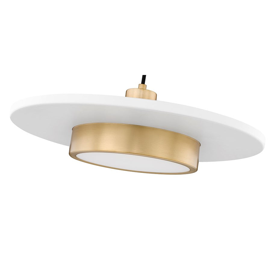 Z-Lite Ludo 1Lt 20" Pendant, White/Gold/Frosted