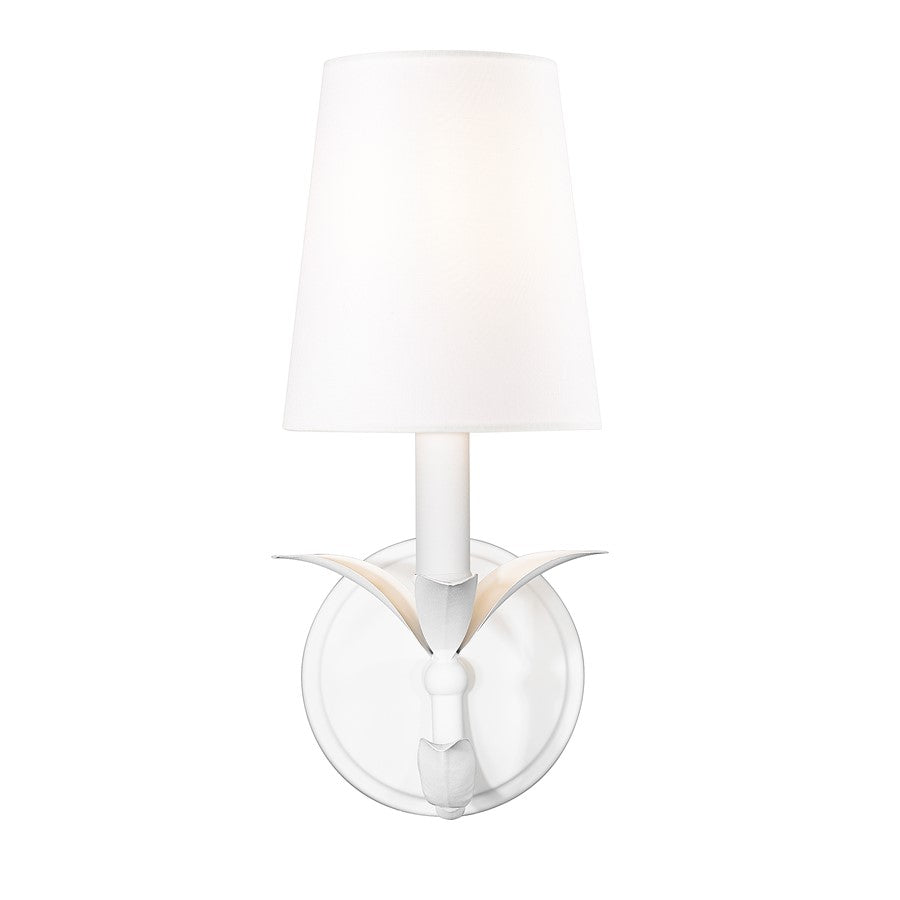 Z-Lite Aslin 1 Light Wall Sconce, Textured White/White