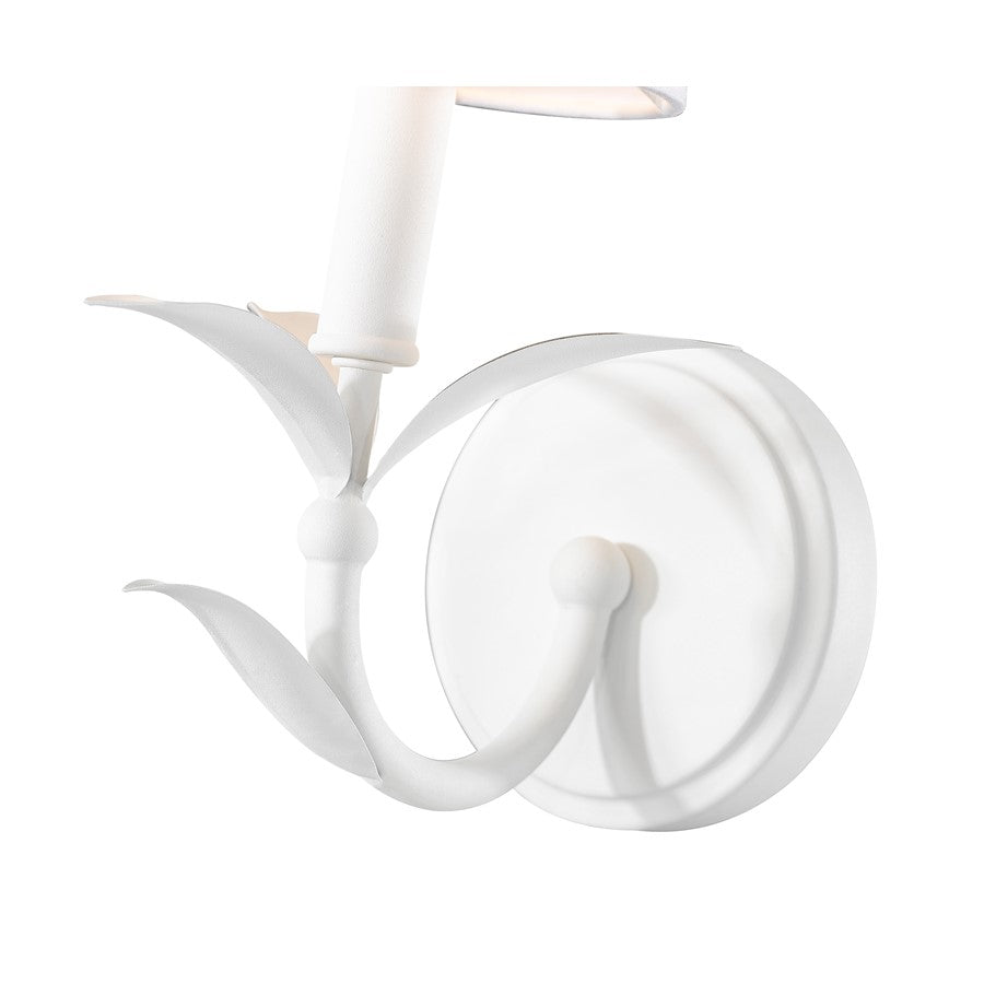 Z-Lite Aslin 1 Light Wall Sconce, Textured White/White