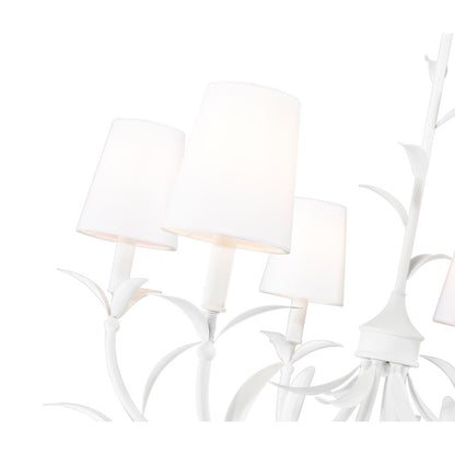 Z-Lite Aslin 6 Light Chandelier, Textured White/White