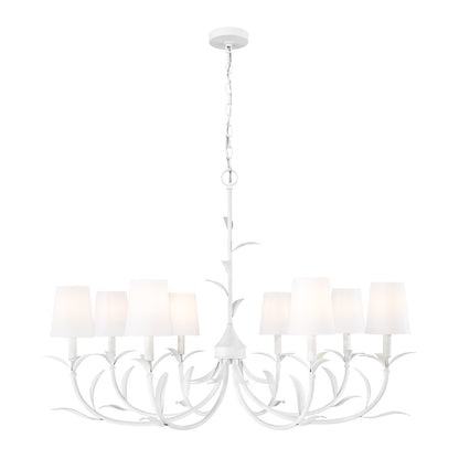 Z-Lite Aslin 8 Light Chandelier, Textured White/White - 830-42TXWH