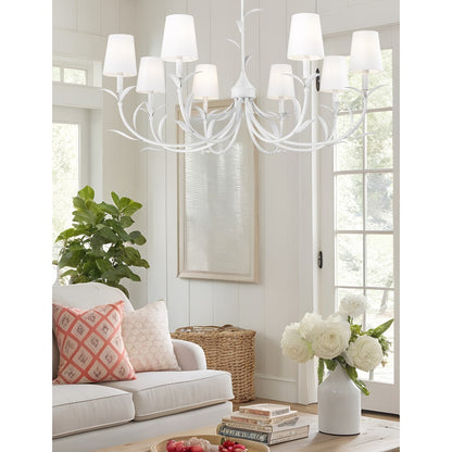Z-Lite Aslin 8 Light Chandelier, Textured White/White