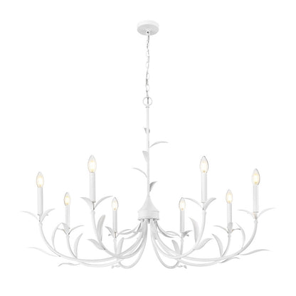 Z-Lite Aslin 8 Light Chandelier, Textured White/White