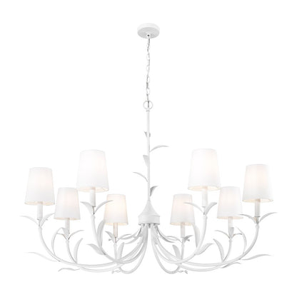 Z-Lite Aslin 8 Light Chandelier, Textured White/White