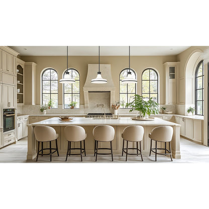 Z-Lite Reznor 1 Light 12" Pendant, Matte Black/Matte Opal