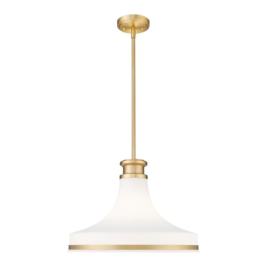 Z-Lite Reznor 1 Light 18" Pendant, Modern Gold/Matte Opal - 831P18-MGLD