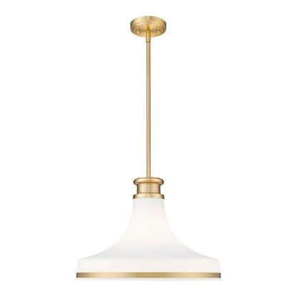 Z-Lite Reznor 1 Light 18" Pendant, Modern Gold/Matte Opal - 831P18-MGLD
