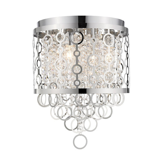 Z-Lite 4 Light Bijou 12" Flush Mount, Chrome