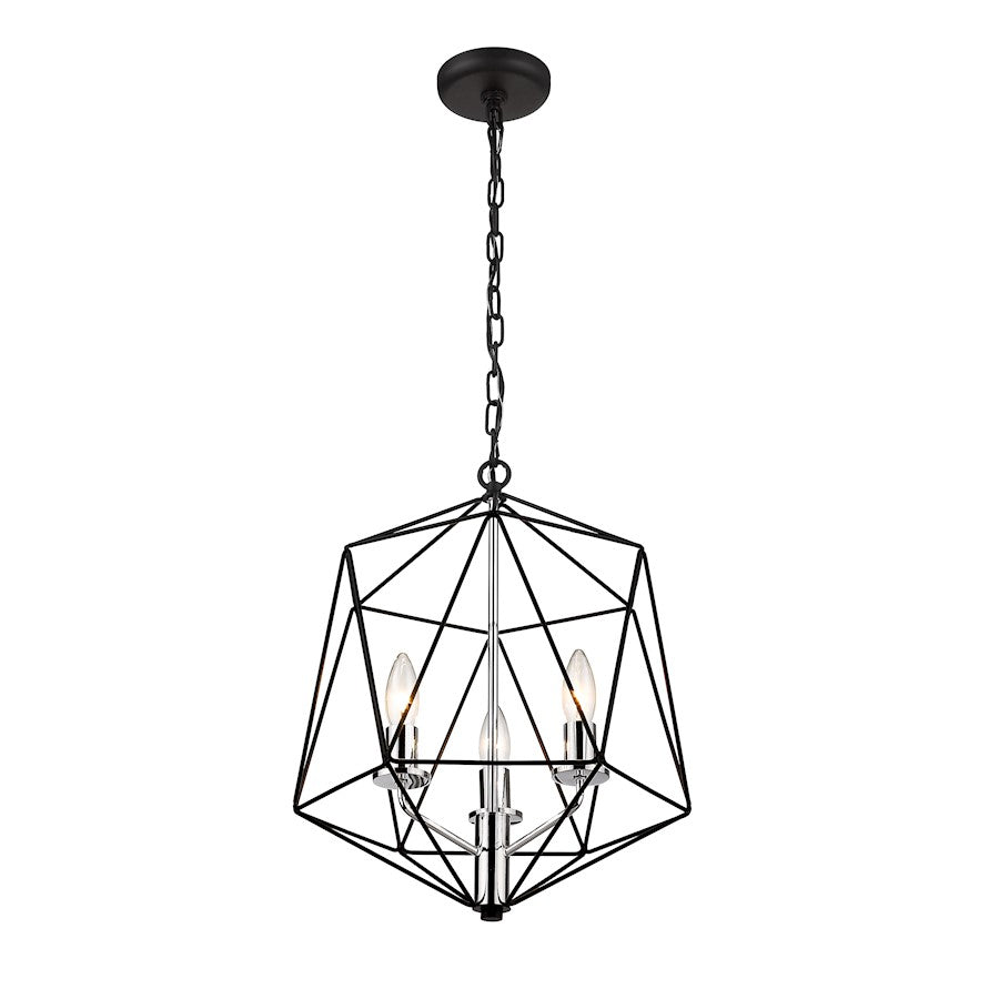 Geo Chandelier, Matte Black