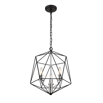 Geo Chandelier, Matte Black