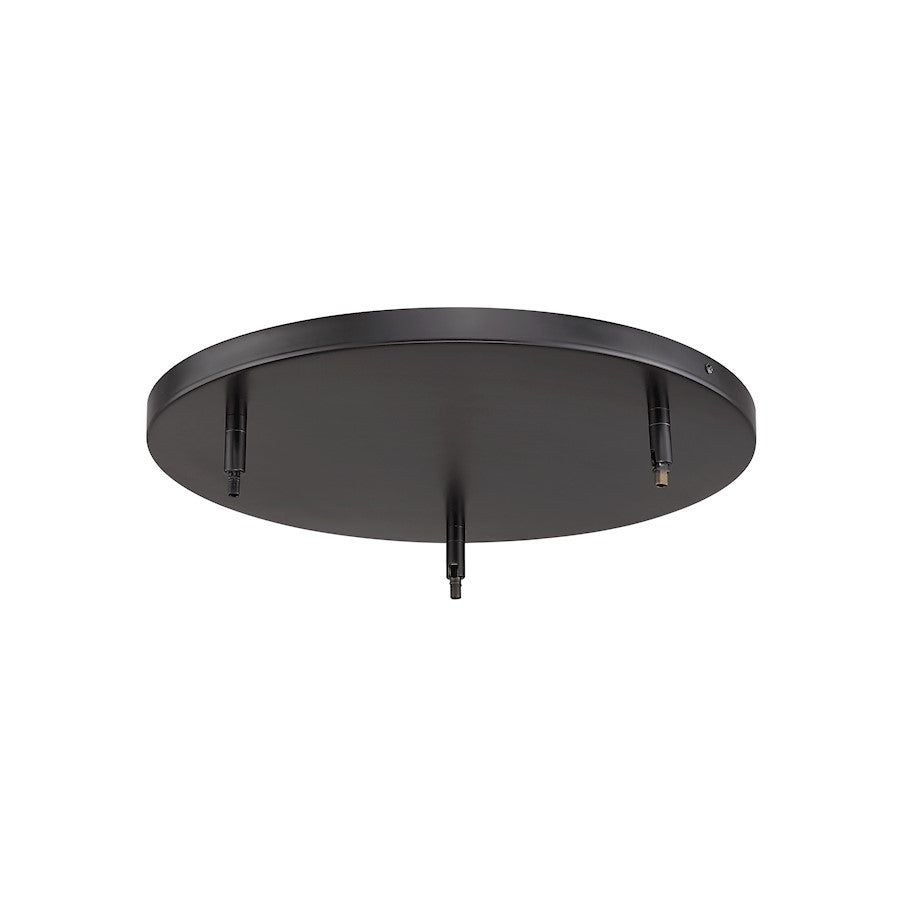 Z-Lite Multi Point Canopy 3 Light 17.75" Ceiling Plate, Matte Black/ - CP1803-MB