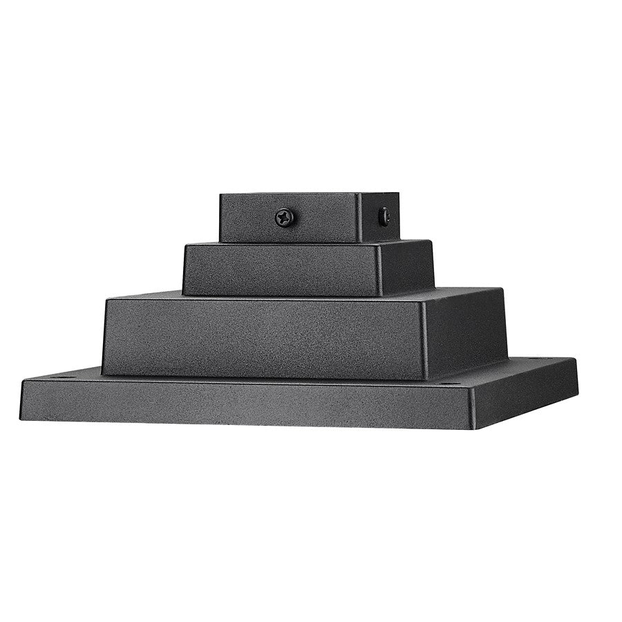 Z-Lite Pier Mounts Light Outdoor Posts +Harware, Sand Black - LSQPM-BK