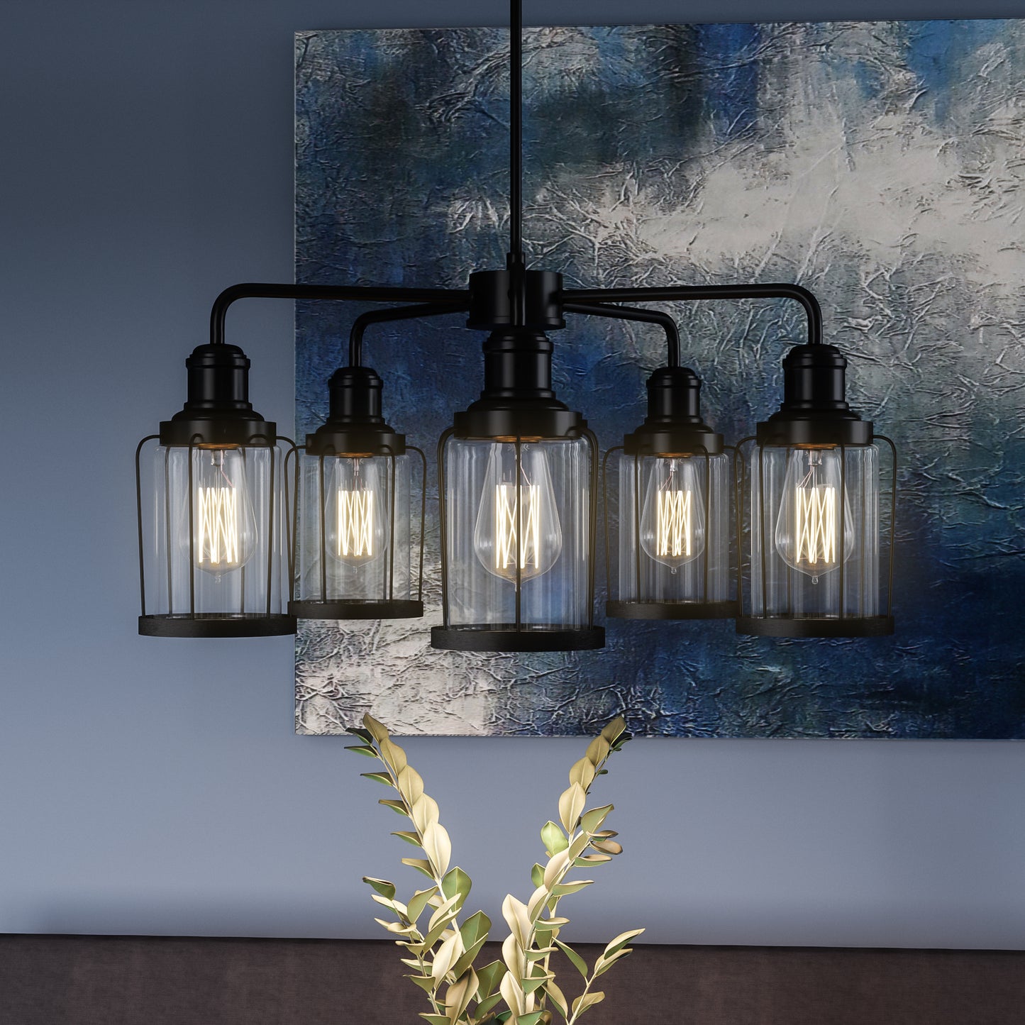 Quoizel Ludlow Chandelier, Earth Black