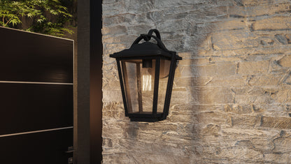 Quoizel Darius 1 Light Outdoor Lantern, Earth Black