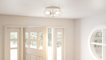 Quoizel Farragut 3 Light Semi-Flush Mount, Water