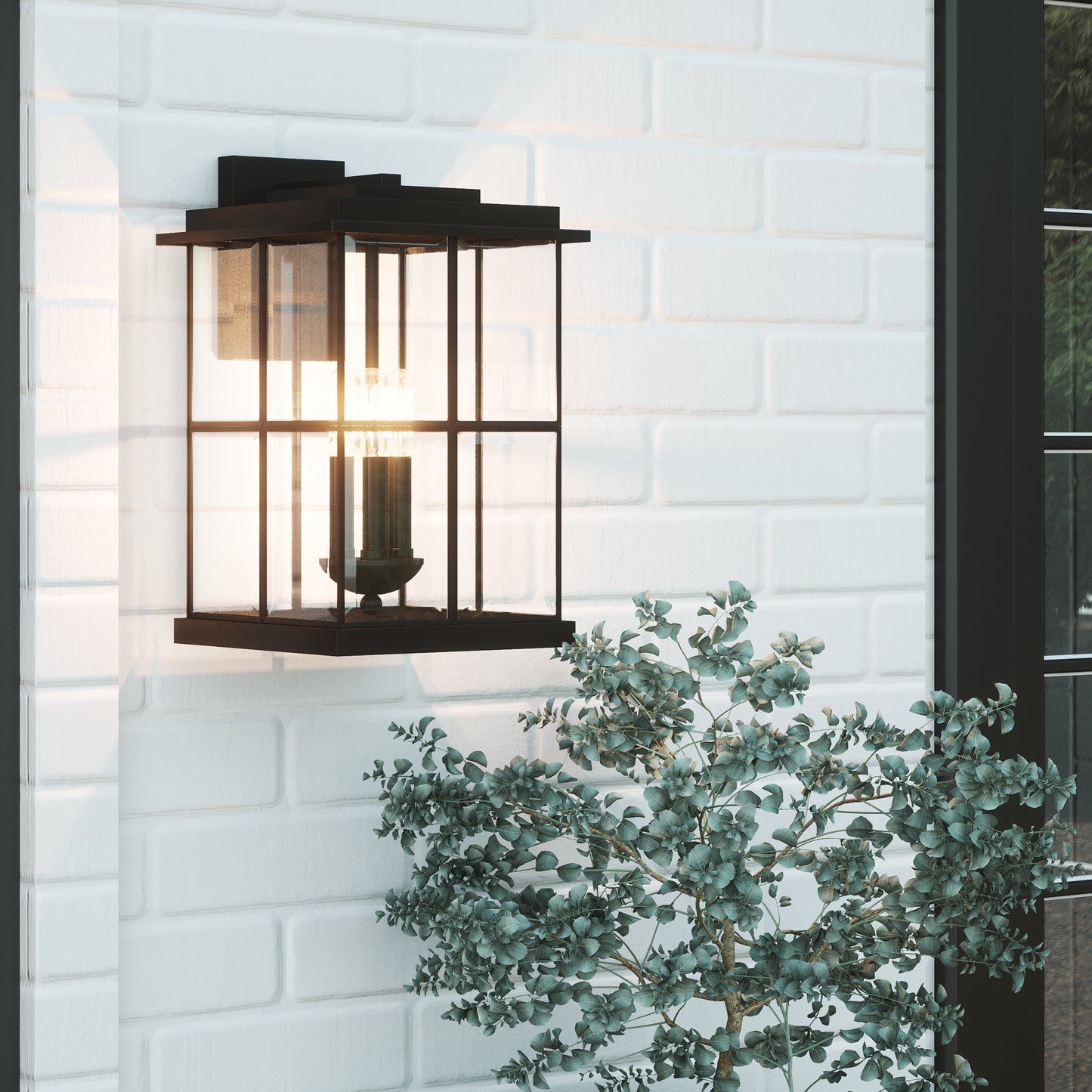 Quoizel Mulligan 3 Light Outdoor Lantern, Matte Black