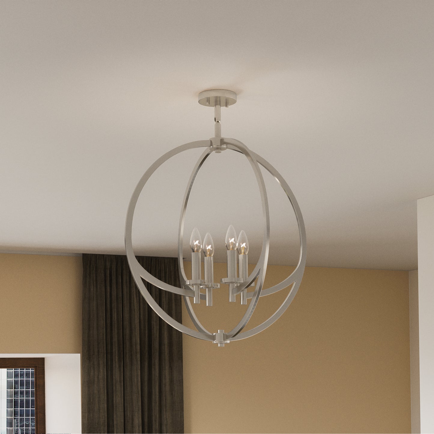 Quoizel Orion Semi-Flush Mount, Brushed Nickel