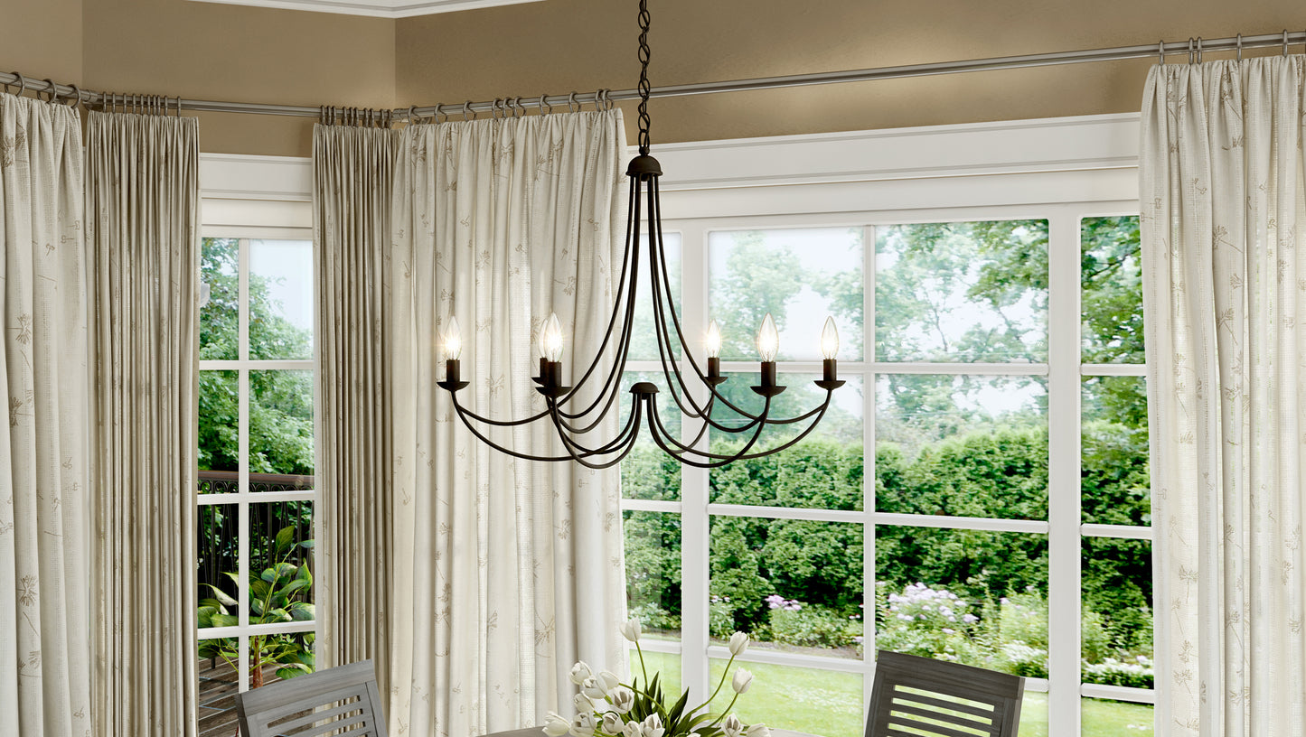 Quoizel Mirren Chandelier, Imperial Bronze