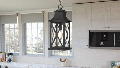 1 Light Mini Pendant, Mottled Black