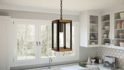 1 Light Mini Pendant, Rustic Black