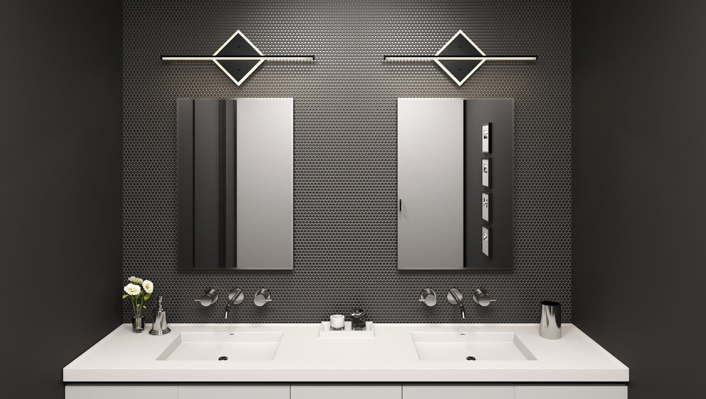 Bathroom Vanity Light, Matte Black