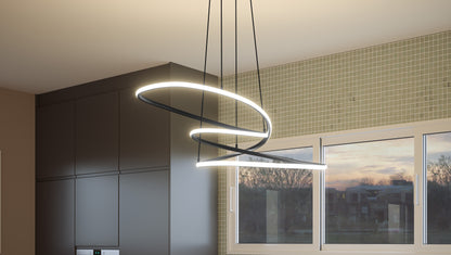 LED Pendant, Matte Black