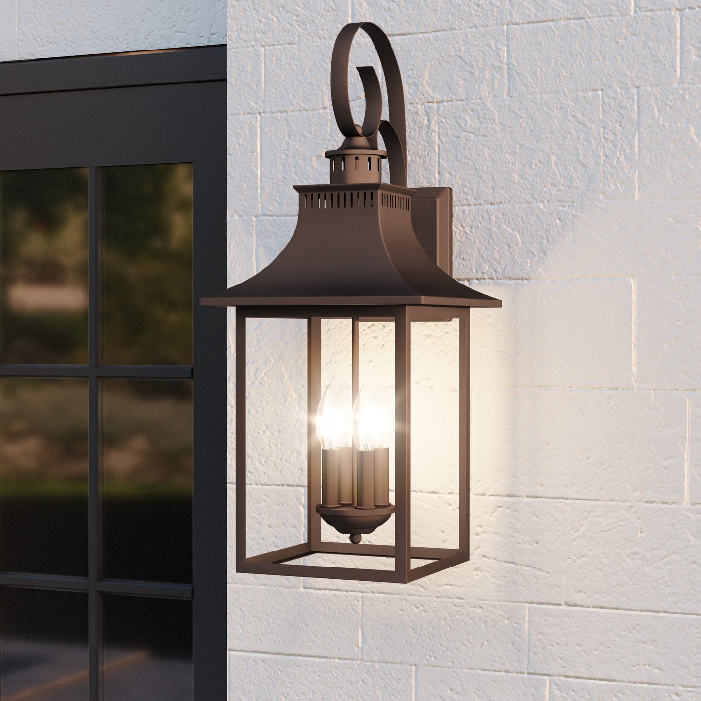 Quoizel Chancellor 4 Light Outdoor Lantern, Tempered