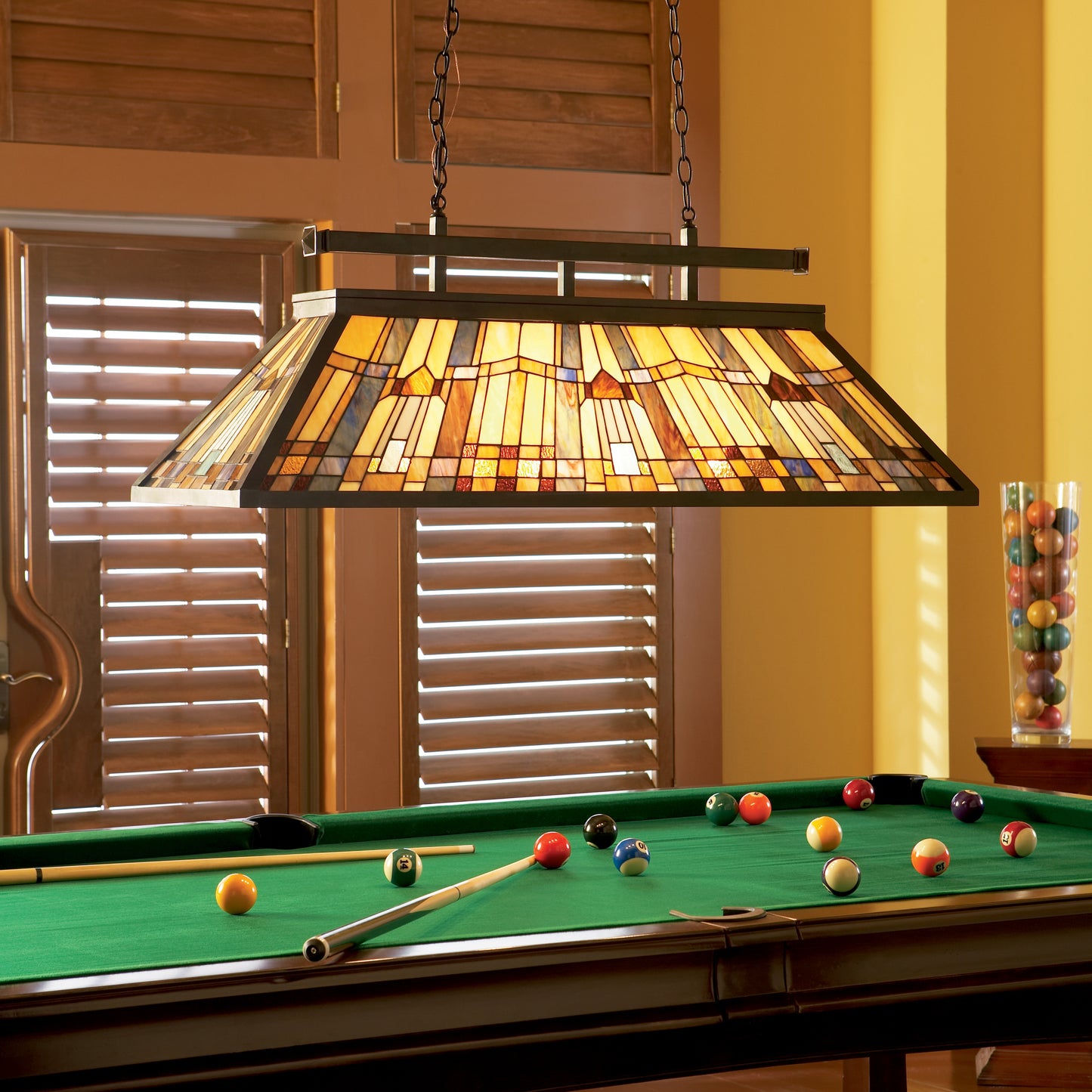 Quoizel 3 Light Inglenook Island Light, Valiant Bronze