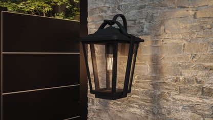 Quoizel Darius 1 Light Outdoor Lantern, Earth Black