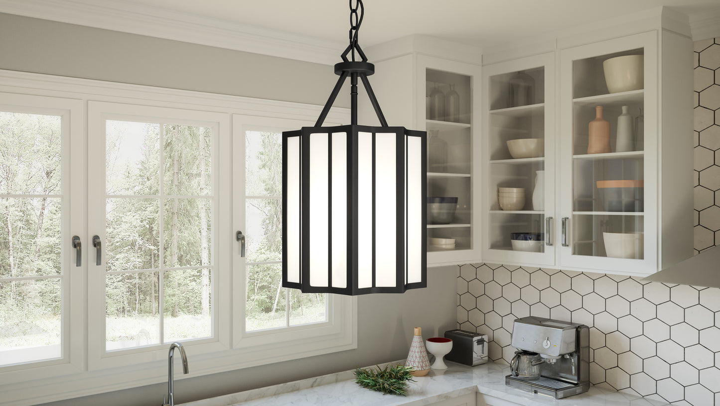 3 Light Mini Pendant, Matte Black