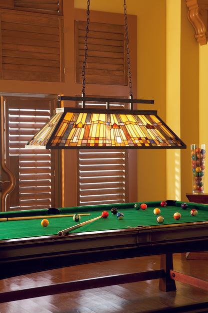 Quoizel 3 Light Inglenook Island Light, Valiant Bronze