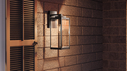 Quoizel Westover Outdoor Wall Lantern, Earth Black