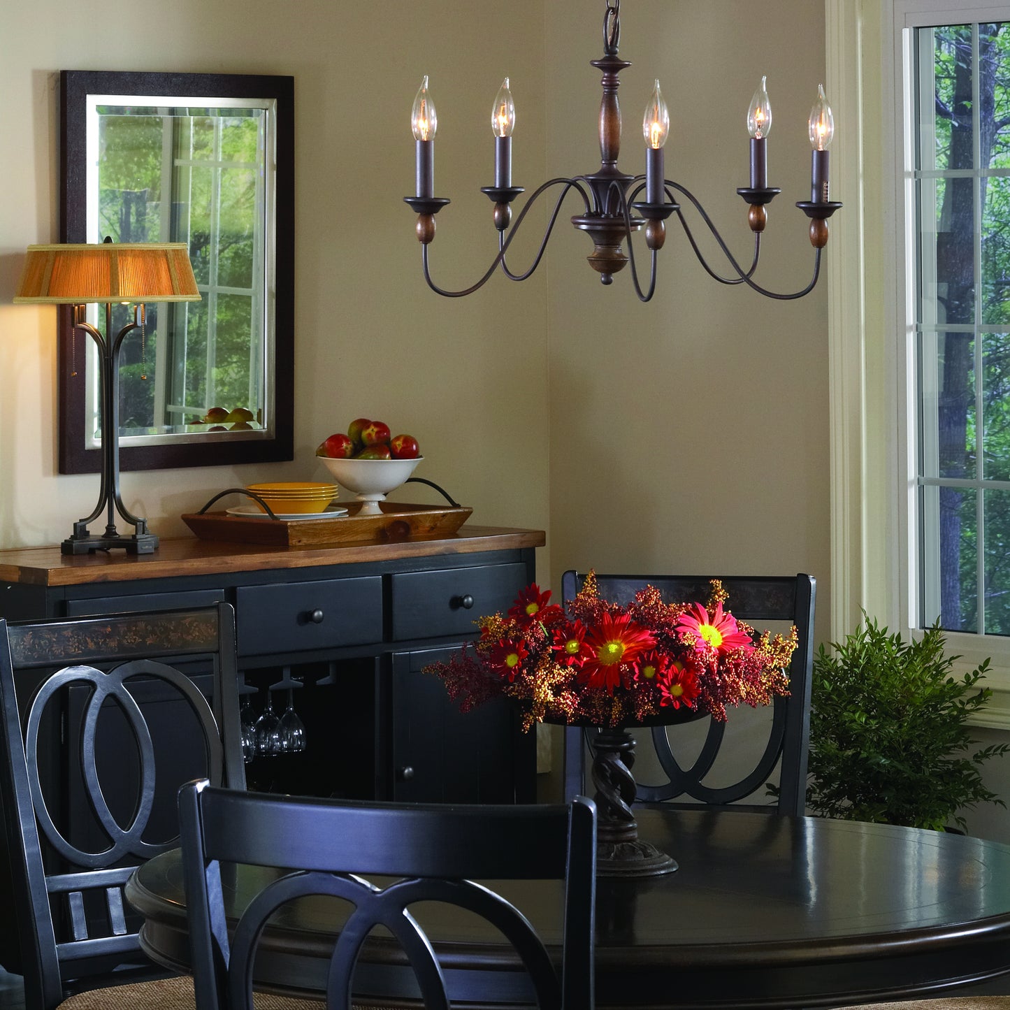 Quoizel Holbrook Chandelier, Tuscan Brown