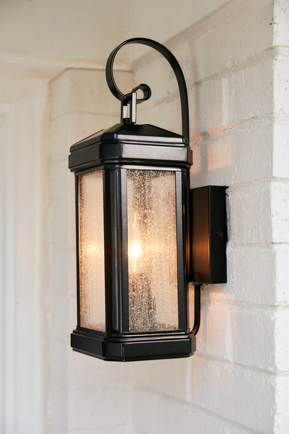 Quoizel Trumbull Outdoor Wall Lantern, Mystic Black