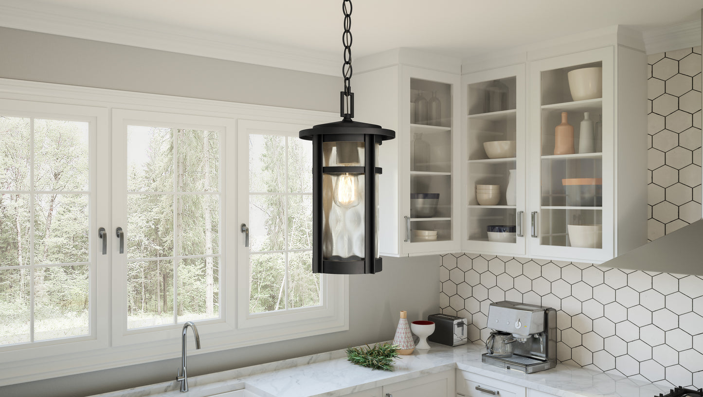 1 Light Mini Pendant, Matte Black