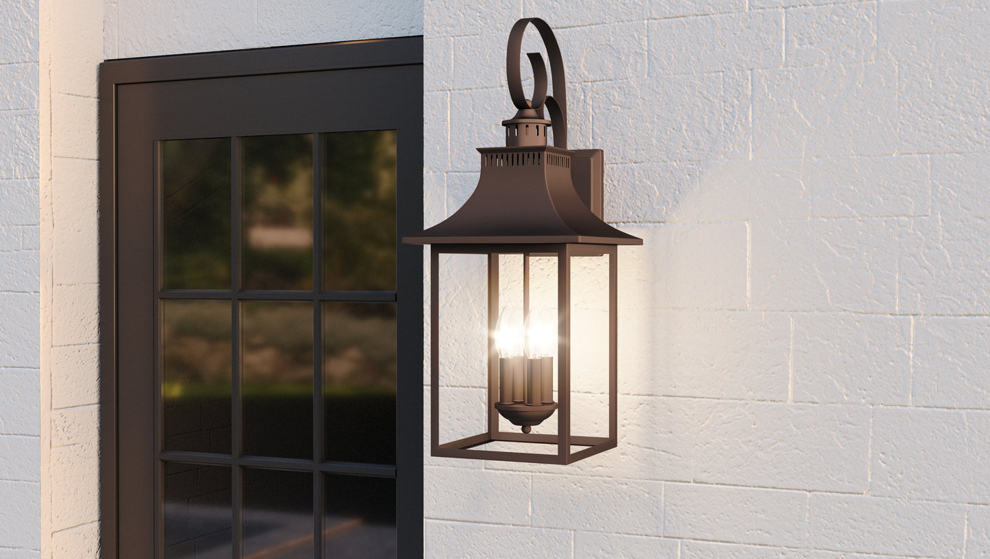 Quoizel Chancellor 4 Light Outdoor Lantern, Tempered