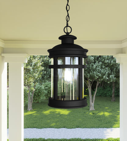 Quoizel Scout 1 Light 18" Outdoor Lantern, Matte Black/Clear