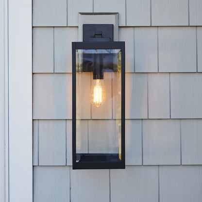 Quoizel Westover Outdoor Wall Lantern, Earth Black