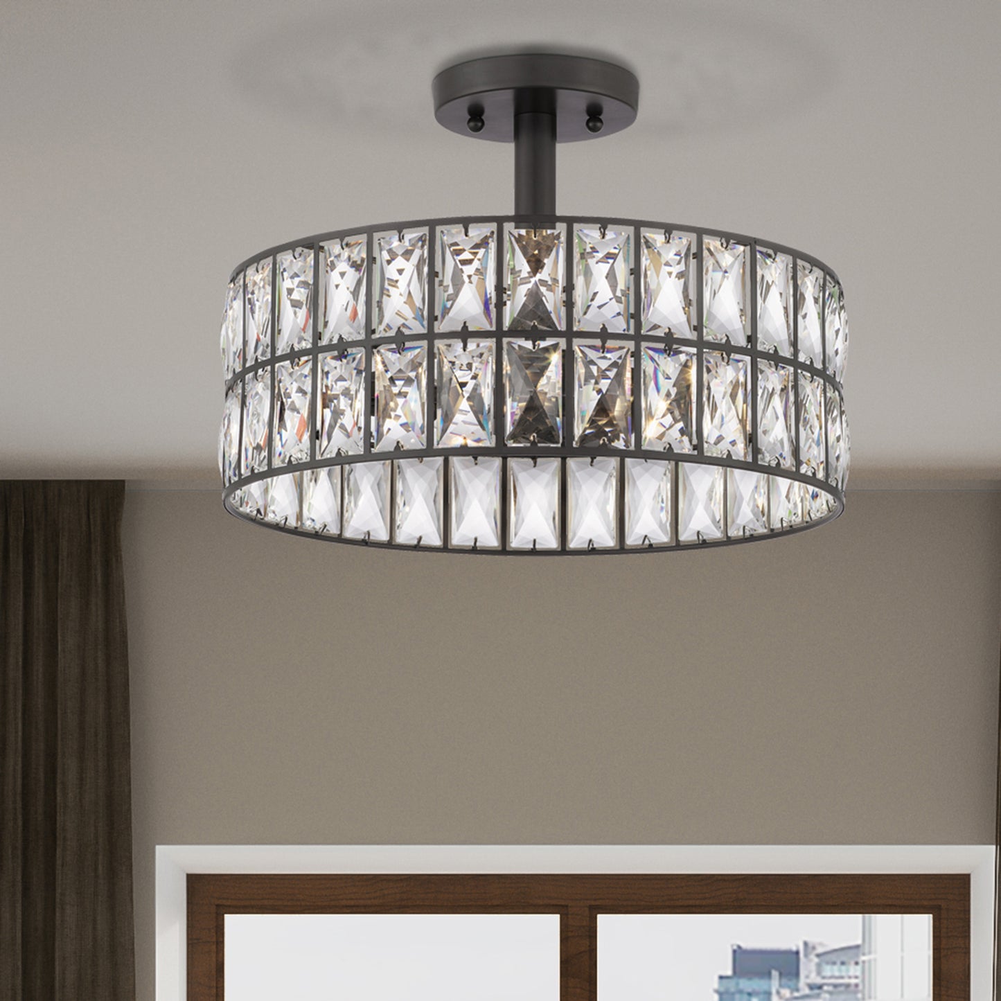 Quoizel Coffman 3 Light Semi-Flush Mount