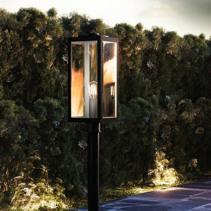 Quoizel Westover Outdoor Post Lantern, Black