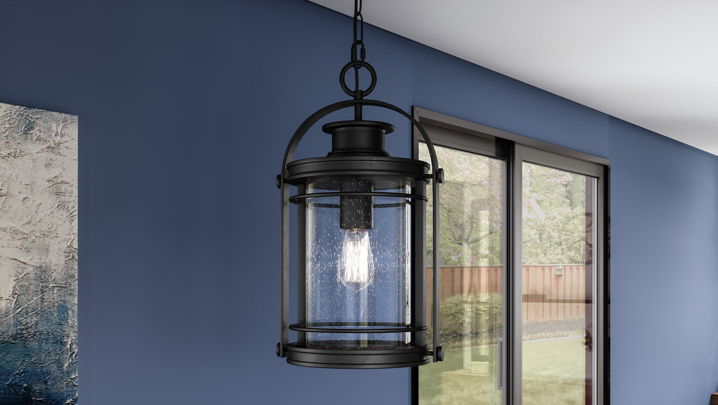 1 Light Mini Pendant, Mystic Black