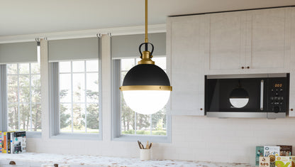 1 Light Mini Pendant, Matte Black