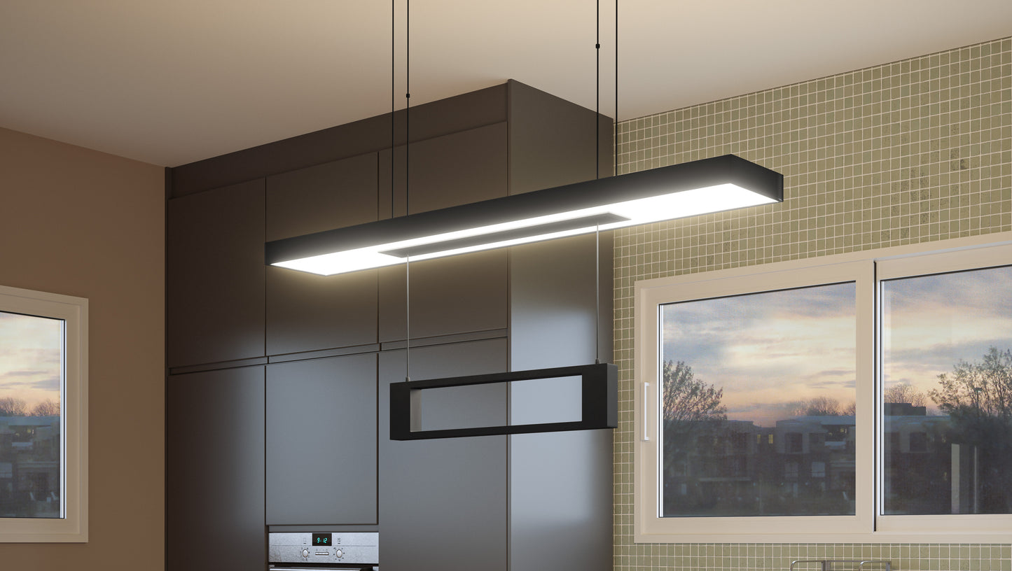 Quoizel Sylvanus LED Island Light, Matte Black