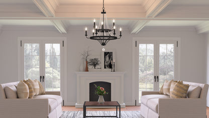 Quoizel Adelaide Chandelier, Matte Black