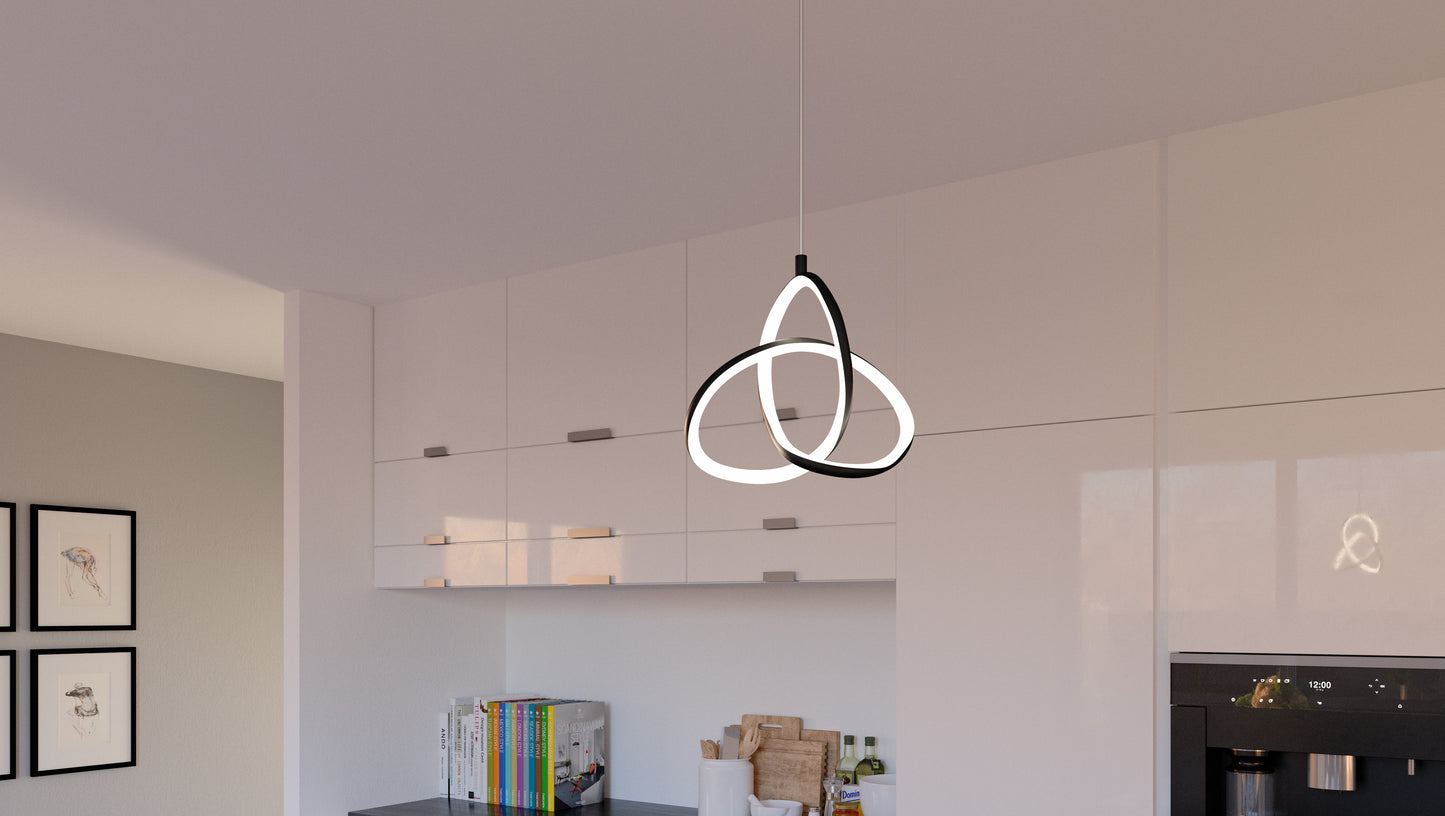 LED Mini Pendant, Matte Black