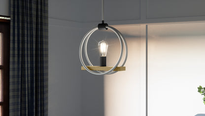 1 Light Mini Pendant, Brushed Nickel