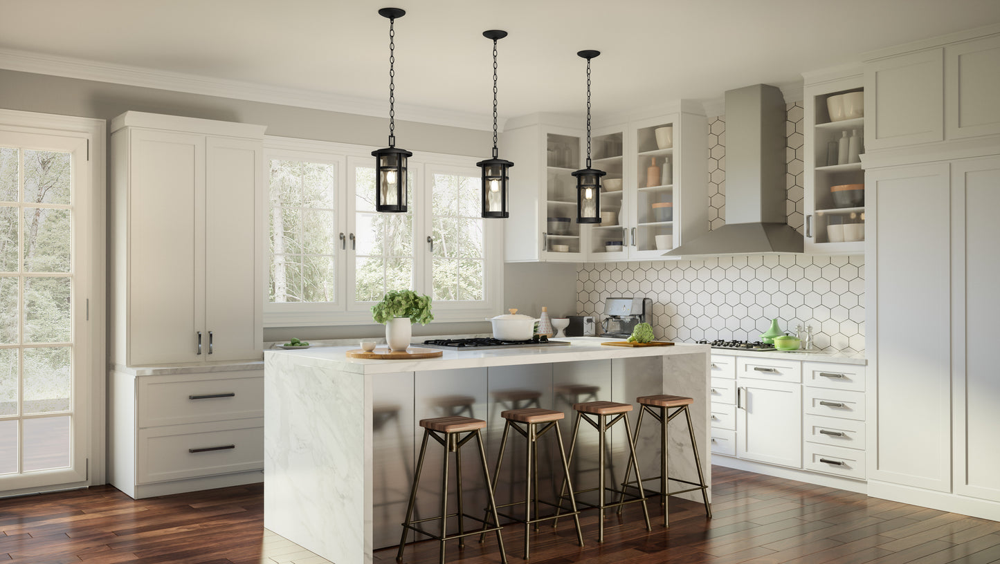 1 Light Mini Pendant, Matte Black