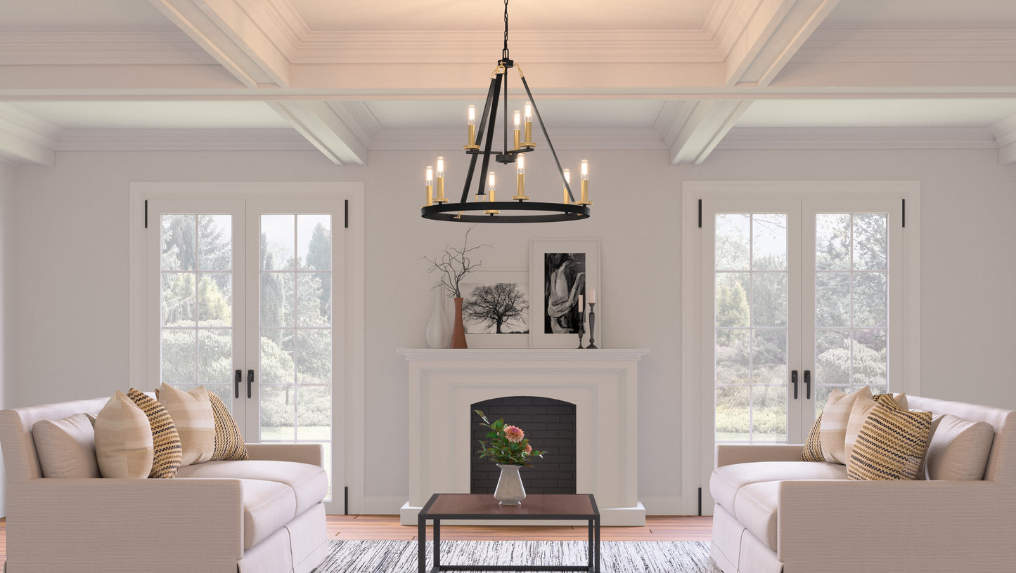 Quoizel Graylyn Chandelier, Matte Black