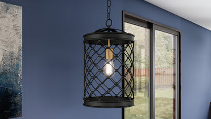 1 Light Mini Pendant, Earth Black