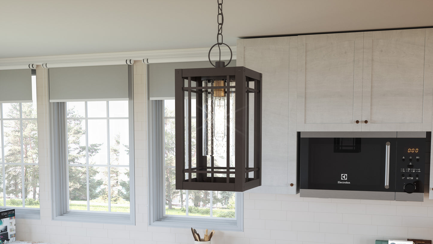 1 Light Mini Pendant, Bronze